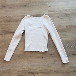 Abercrombie & Fitch Cream Long Sleeve Top